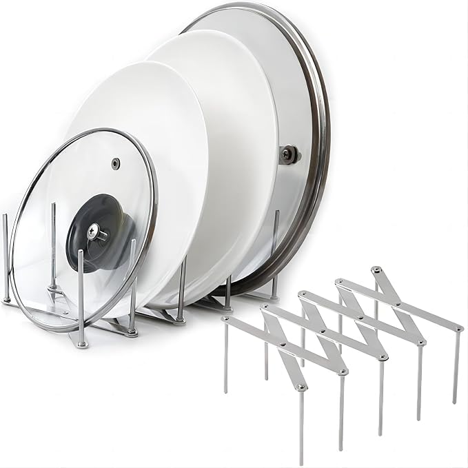 GREATLINK Adjustable Pot Lid Organizers, Dish Rack to Store Houseware, Plate by GREATLINK