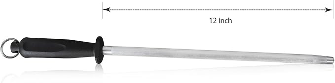 Professional Carbon Steel Black Knife Sharpening Steel - Image 2