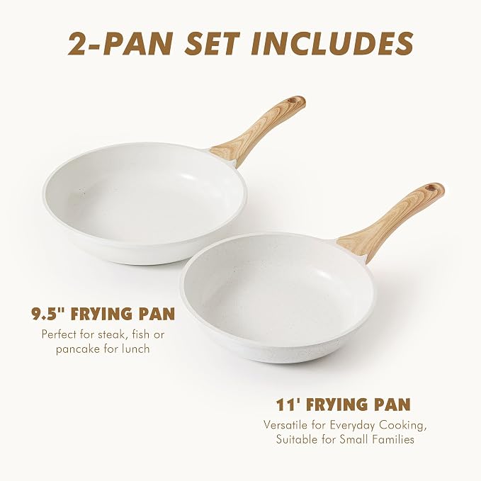 SENSARTE Nonstick Frying Pan Skillets, Healthy Cookware Chef's Pan, PTFE & PFAS - Image 3