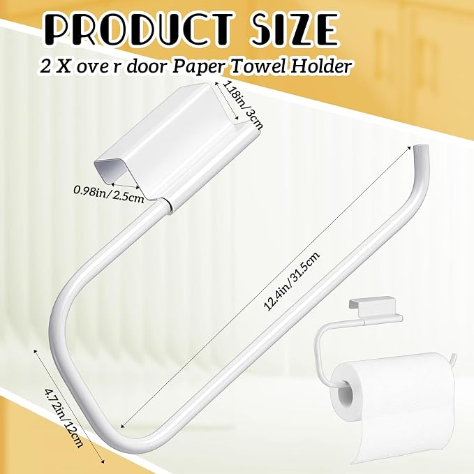 Yaocom 12.4 Inches Cabinet Door Paper Towel Holder Camper Under Sink No - Image 2
