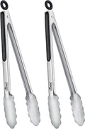 Hotec Stainless Steel Kitchen Tongs, Locking Metal Food Tongs by Hotec
