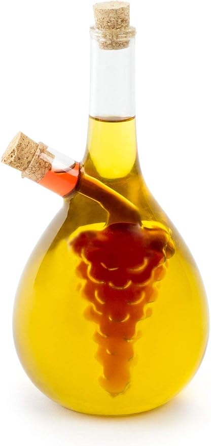 Fox Run Grape Motif Oil and Vinegar Cruet Dispenser Bottle - Image 3