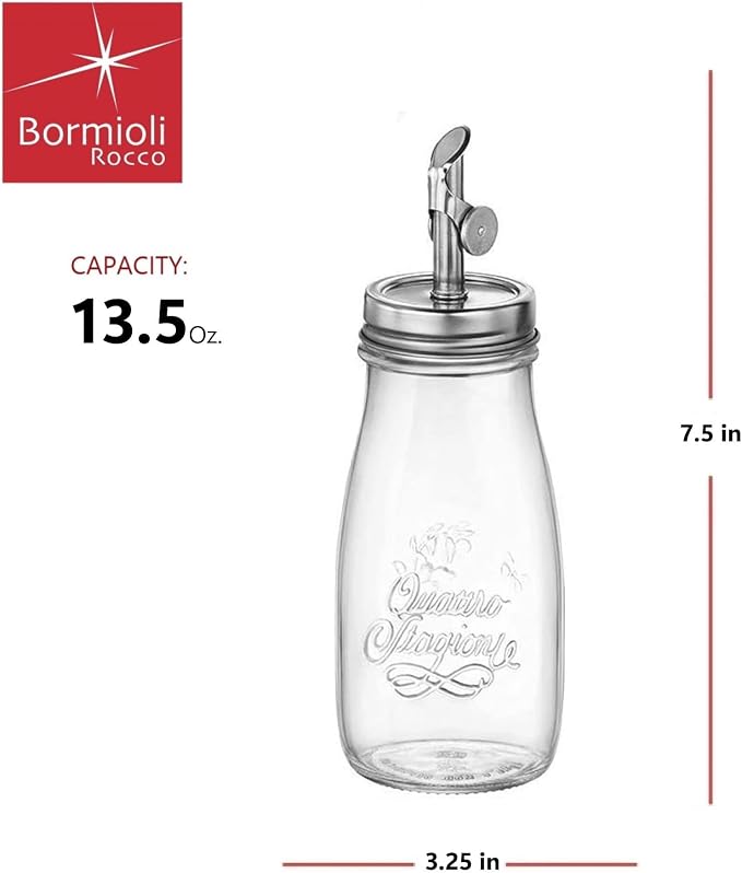 Bormioli Rocco Quattro Stagioni, 13.5 Oz Olive Oil Dispensers - Image 2