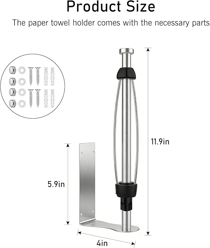 SetSail Paper Towel Holder, 2 Packs Single Hand Operable Paper Towel Holder - Image 2