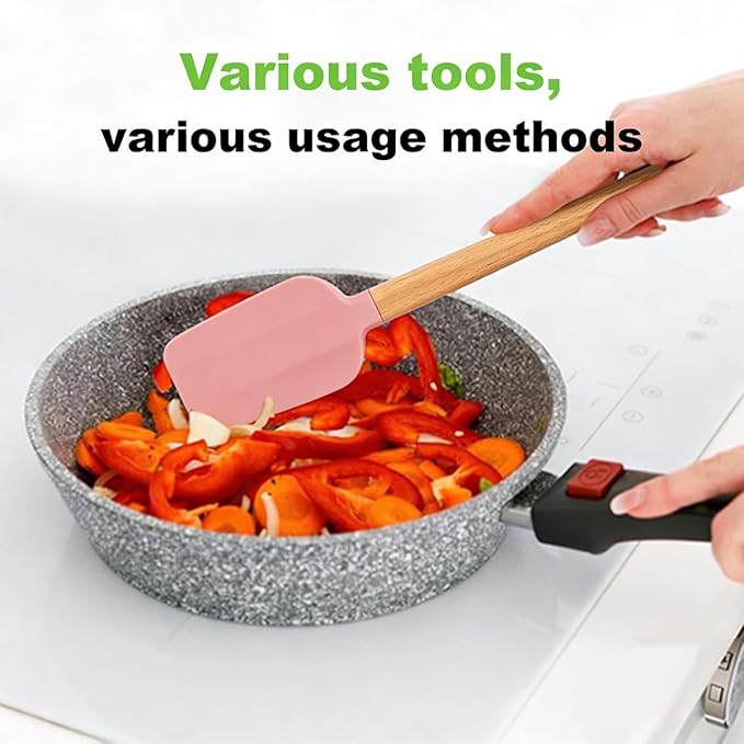 3-Piece Heat Resistant Silicone Spatula Set - Image 5