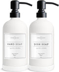 Vine Creations White Glass Soap Dispenser, 2 Pack Kitchen Soap Dispenser Set by VineCreations