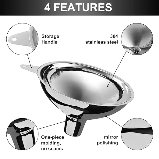 serinar Stainless Steel Large Funnel - Image 3