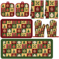 Layhit 8 Pcs Vintage Christmas Kitchen Decor and Accessory Set