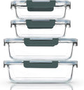M MCIRCO [80 oz & 36 oz Extra Large Glass Food Storage/Baking Containers Set by MMCIRCO