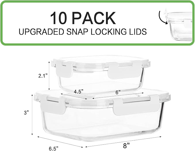 Glass Meal Prep Containers - Image 2