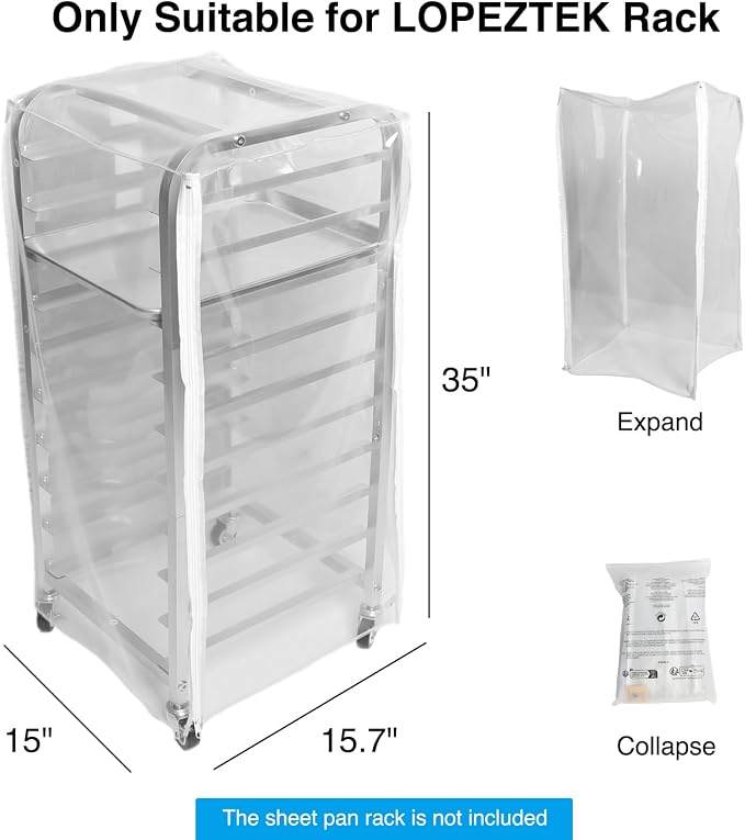 lopeztek Bakery Rack Exclusive Dustproof Cover, Non-Generic - Image 2