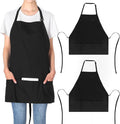 Jubatus 2 Pack 3 Pockets Adjustable Bib Apron 65% Polyester 35% Cotton Fabric by Jubatus
