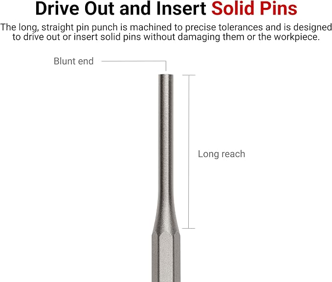TEKTON 7/32 Inch Pin Punch | 66056 | Made in USA - Image 2