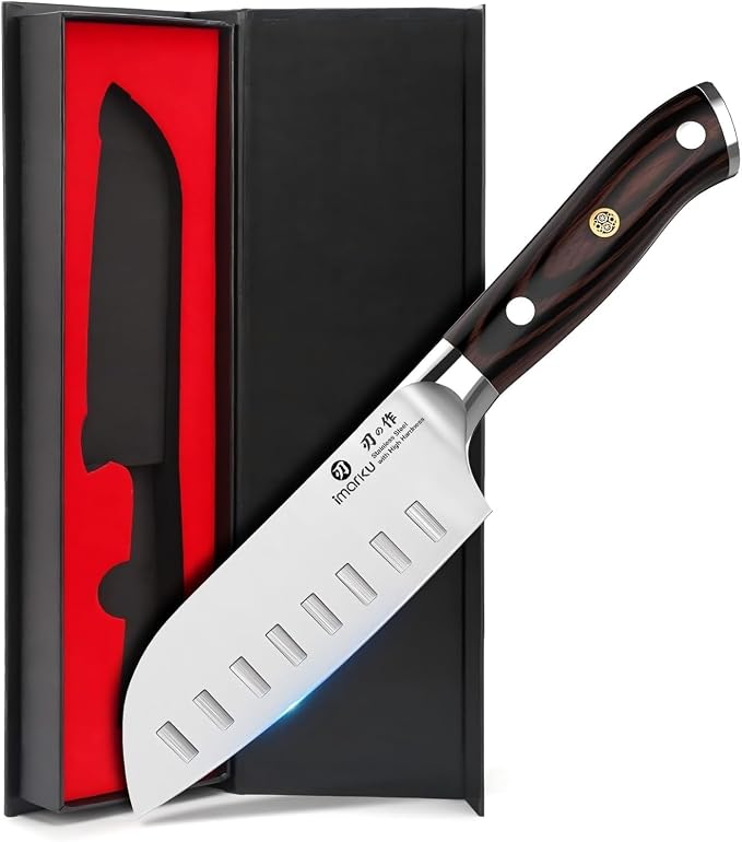 imarku Santoku Knife Chef Knife 5 inch Ultra Sharp Asian Knife Japanese Chef by imarku