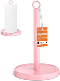 Pink Paper Towel Holder Countertop, Stainless Steel, Paper Towel Stand Holder by Awarmhome