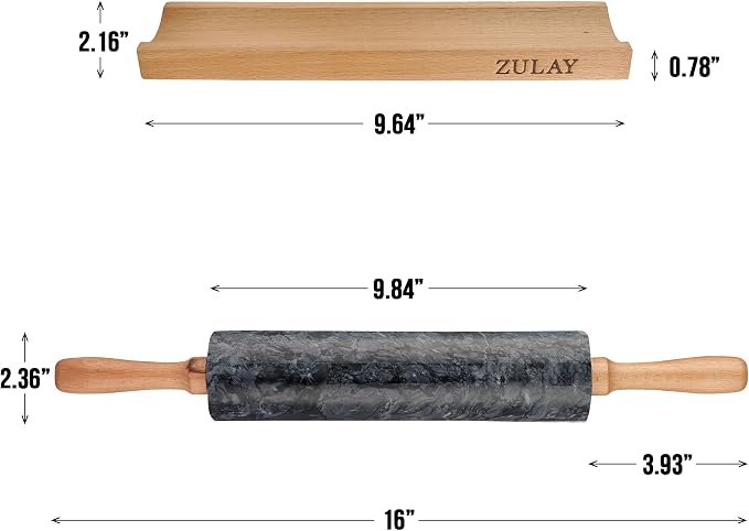Zulay Kitchen 17-Inch Marble Rolling Pin - Image 5