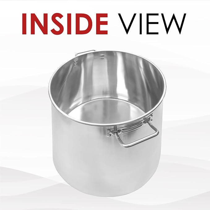 Concord 30 Quart Stainless Steel Stock Pot Cookware - Image 4