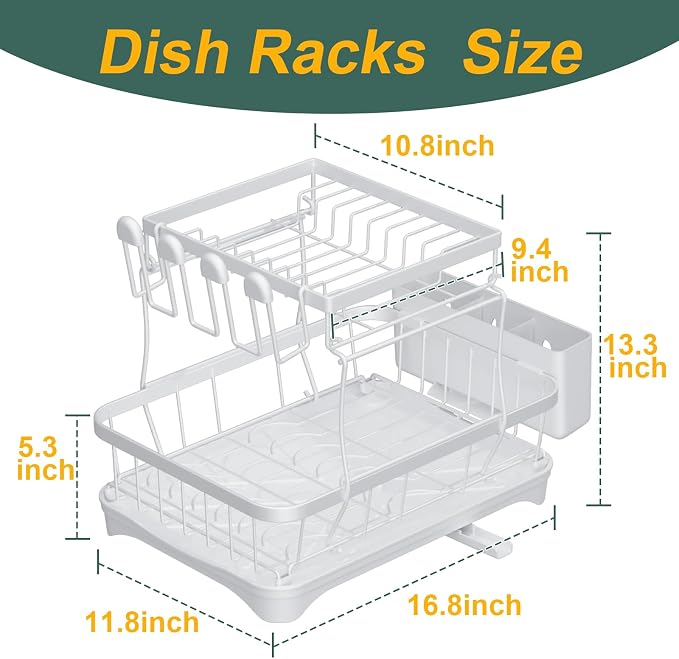 LIYI Dish Drying Rack, Large Dish Rack - Image 3