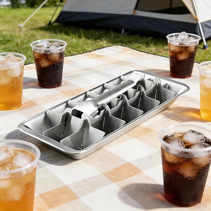 Stainless Steel Ice Cube Trays, 18-Slot Detachable & Easy-Release Freezer Tray - Image 5