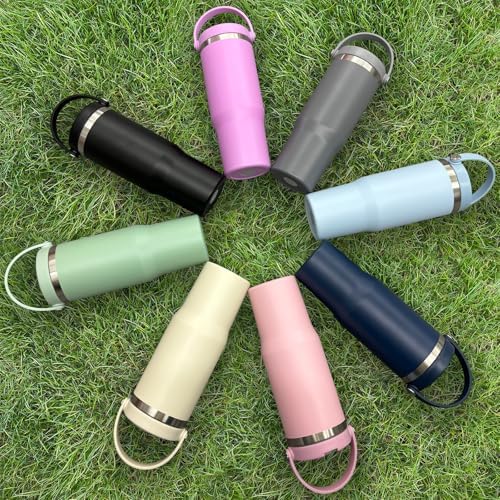 30 oz Tumbler with Handle, Water Bottle with Flip Straw, Black 1 pack