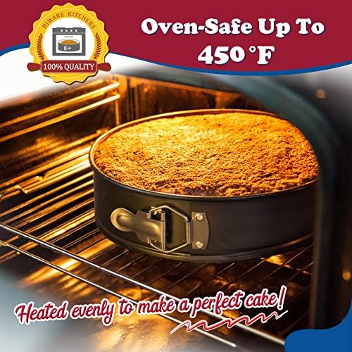 HIWARE 9 Inch Non-stick Cheesecake Pan Springform Pan with Removable