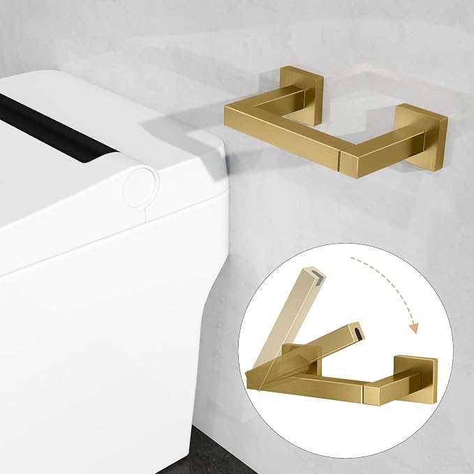 FEILERN Toilet Paper Holder Wall Mounted Post Pivoting Square Tissue Holders - Image 2
