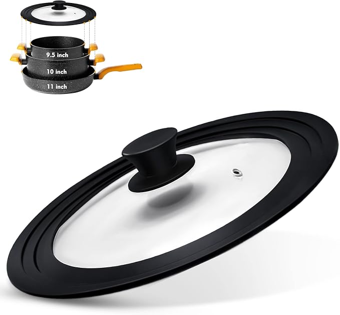 Ydeapi Universal Lid for Pots, Pans and Skillets, Pot Lid by Ydeapi