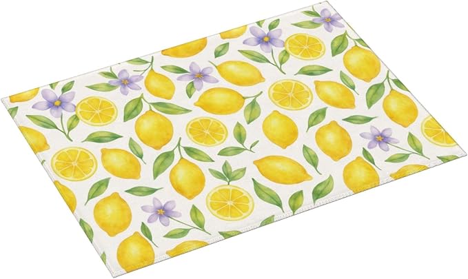 Lemon Dish Drying Mats for Kitchen Counter, Large 18"x24" Dish Mats for Drying - Image 2
