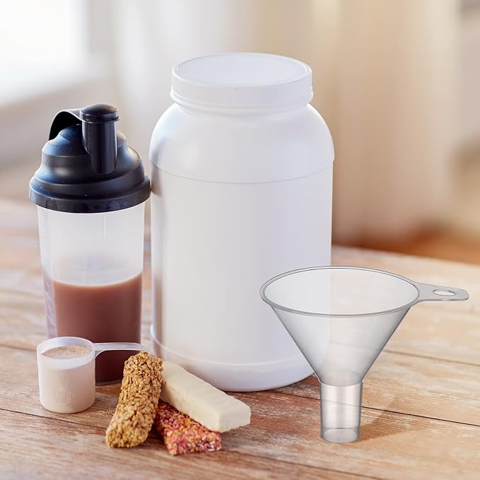 4 Packs Small Plastic Funnel for Filling Small Bottles 2.56 Inch Clear Wide - Image 5
