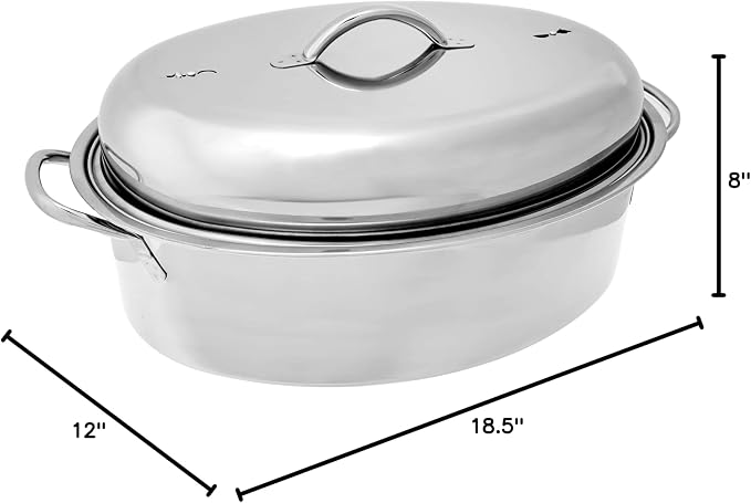Fox Run Oval Roaster Set, Stainless Steel - Image 7