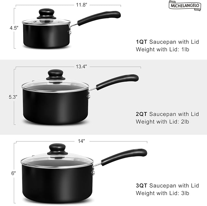 MICHELANGELO Nonstick Saucepan - Image 6