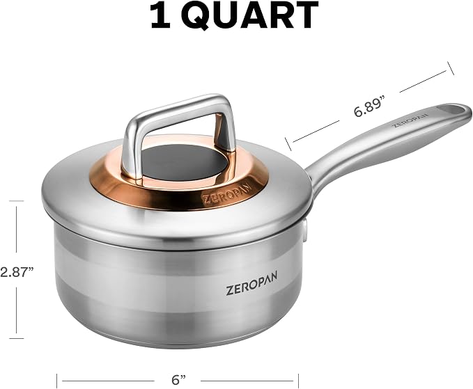 1 Quart Stainless Steel Saucepan - Image 6