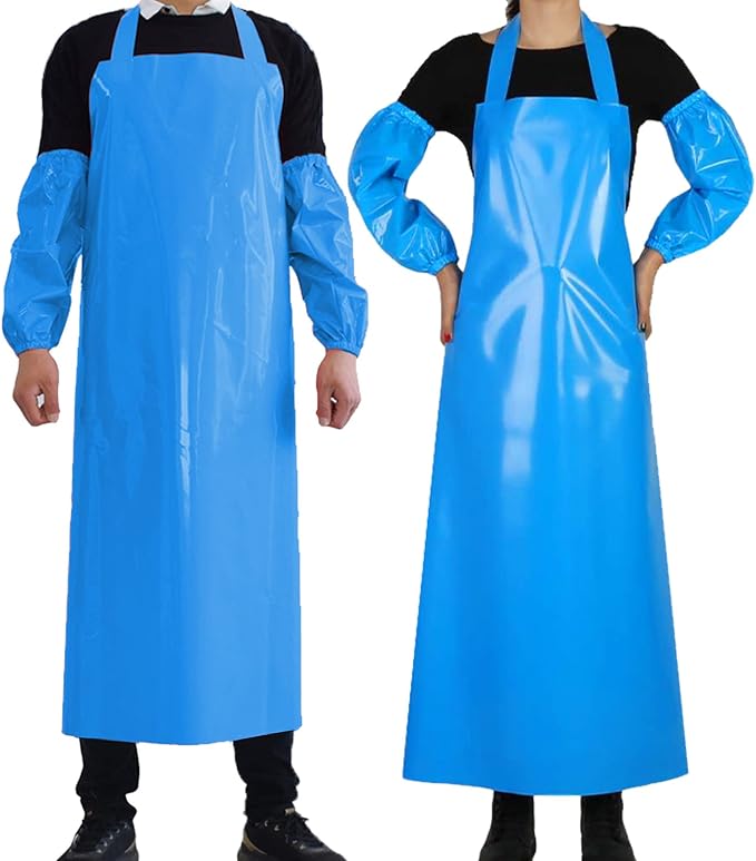 ELEBOX Waterproof Oil Proof Bib Apron Utility Apron Chemical Resistant Apron by ELEBOX