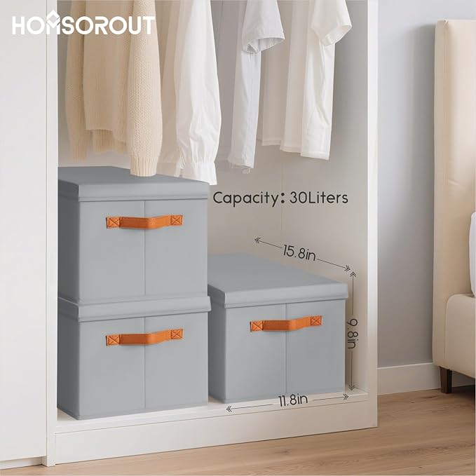 Homsorout Storage Bins with Lids - Image 7