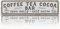 Coffee Signs for Wall, Coffee Tea Cocoa Bar Sign, Retro Metal Tin Sign by Unknown
