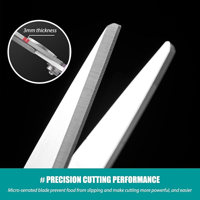 KUNIFU Kitchen Scissors, All Purpose Kitchen Shears, Heavy Duty Come Apart - Image 5