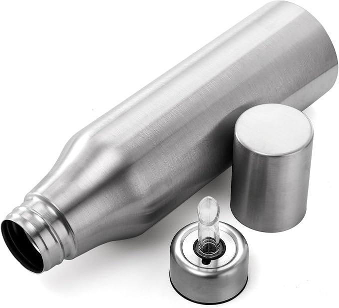 Foraineam 2 Pieces Olive Oil Dispenser Bottle 30 oz Stainless Steel Leakproof - Image 2