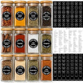 665 Spice Labels Book with A-Z Index, Black Round Pantry Stickers