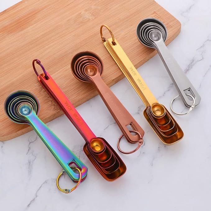 DOCBLACK 6PCS Measuring Spoons Set, Premium Heavy Duty Stainless Steel Metal - Image 7