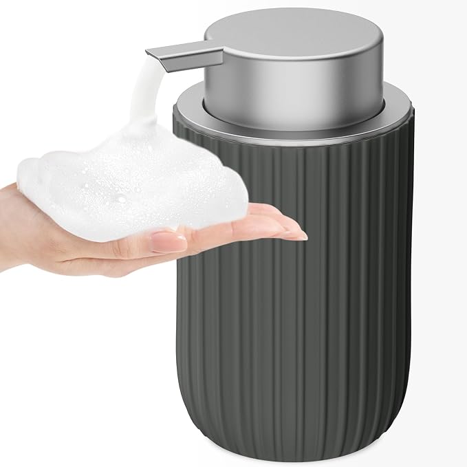 Ceramic Foaming Soap Dispenser, 12 oz Bathroom Foam Hand Soap Dispenser by Dlirho