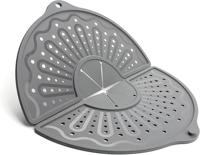 Silicone Splatter Screen For 10, 11 and 12 Inch Frying Pan, Foldable Splash by BIGOWL
