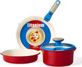 CAROTE 5Pcs Titanium Cookware Set, Pots and Pans Set Non Stick, Kitchen Cooking by CAROTE