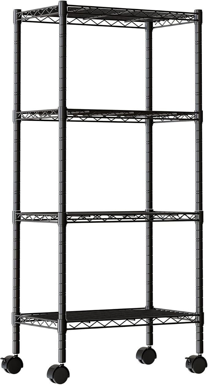DUMOS 4-Tier Metal Wire Storage Shelves, Adjustable Standing Storage Rack Shelf by DumosLifestyle