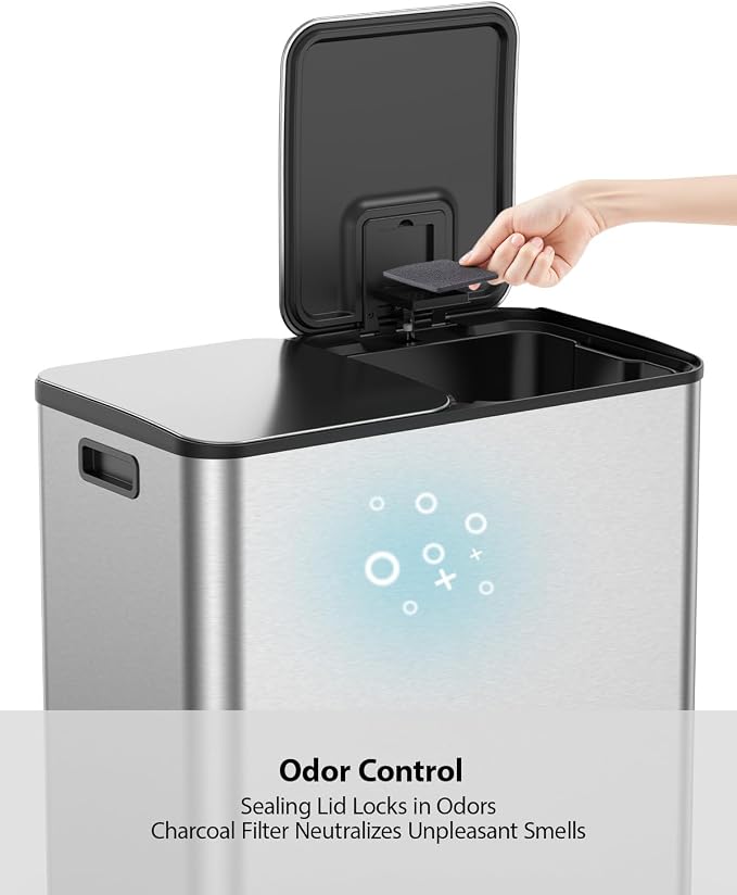 Lovewind Dual Trash and Recycling Bins - Image 8