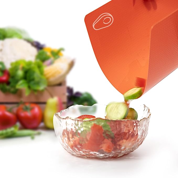 Goodluck 10 Pieces Flexible Cutting Boards, BPA Free Plastic Cutting Boards - Image 5