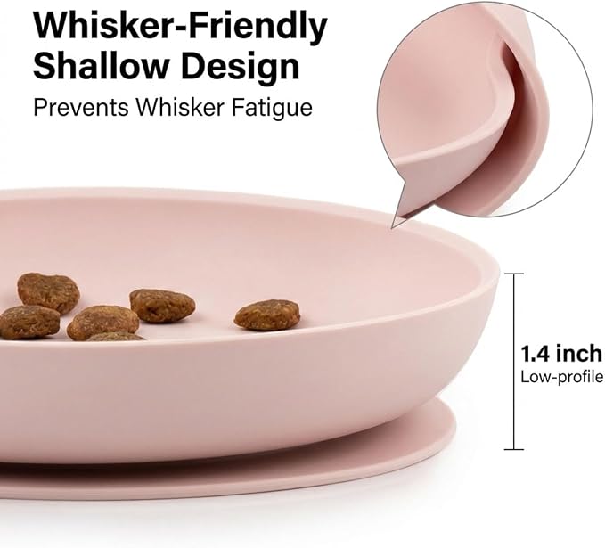 Meow&Woof Nonslip Pet Food Mat, 2 Pack Silicone Cat Food Bowl - Image 3