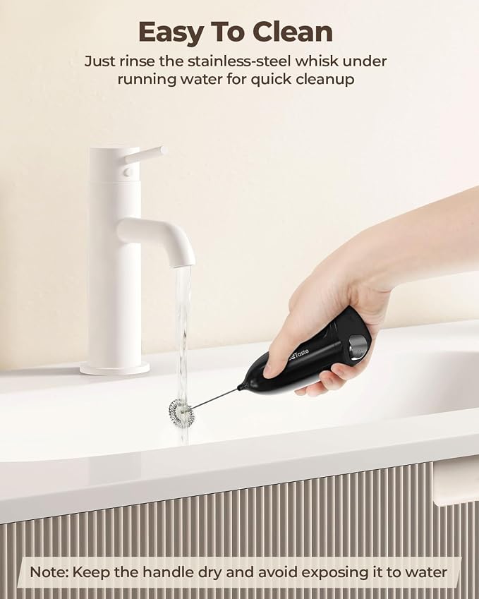 SIMPLETASTE Milk Frother Handheld Electric Foam Maker, Drink Mixer - Image 7