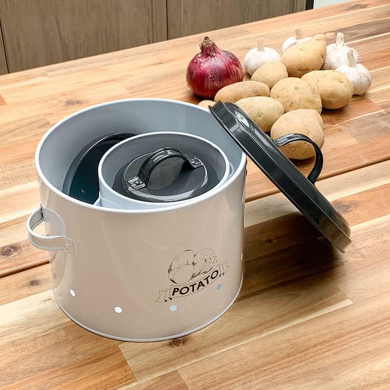 SOTECH Potato Onion Garlic Storage Bin with Lid Set of 3 Kitchen