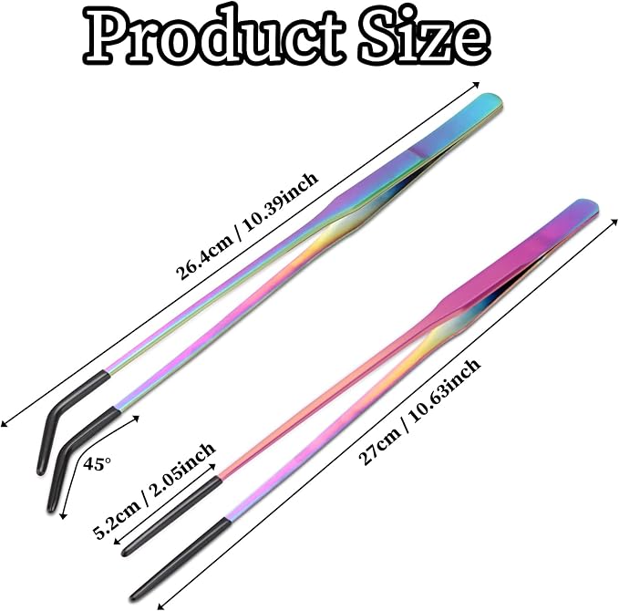 2PCS Stainless Steel Reptile Feeding Tongs - Image 2