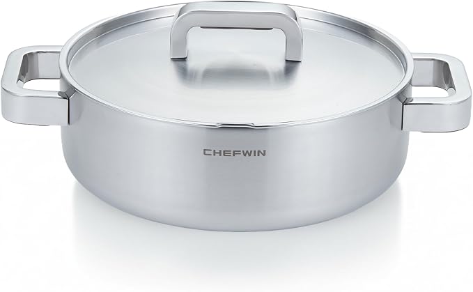 316 Stainless Steel 3.8 Quart Brazier by CHEFWIN